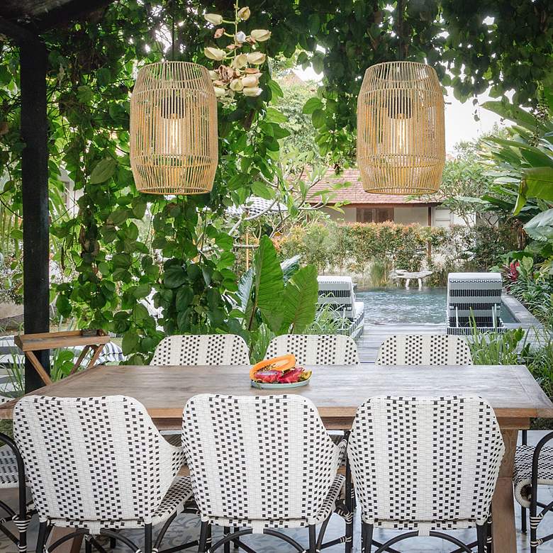 Image 7 Golden Lighting Seabrooke 21 1/4" Summer Sands Outdoor Hanging Light more views