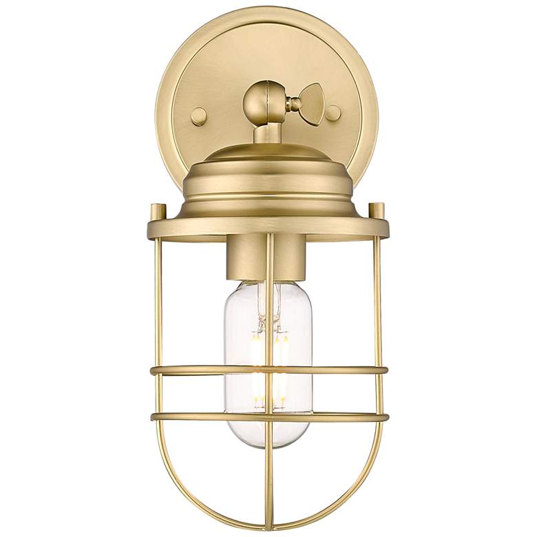Image 5 Golden Lighting Seaport 10 3/4" Brushed Champagne Bronze Wall Sconce more views