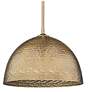 1_Golden Lighting Shepard 16" Wide Modern Brass Dome Pendant Light