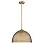 2_Golden Lighting Shepard 16" Wide Modern Brass Dome Pendant Light more views