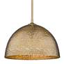 3_Golden Lighting Shepard 16" Wide Modern Brass Dome Pendant Light more views