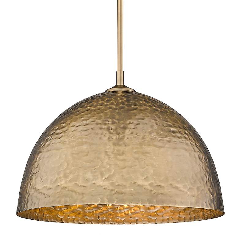 Image 4 Golden Lighting Shepard 16" Wide Modern Brass Dome Pendant Light more views
