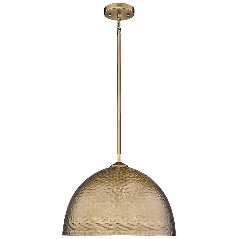 Image 5 Golden Lighting Shepard 16" Wide Modern Brass Dome Pendant Light more views