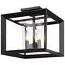 2_Golden Lighting Smyth 12" Matte Black 3-Light Square Ceiling Light