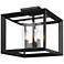 Golden Lighting Smyth 12" Matte Black 3-Light Square Ceiling Light