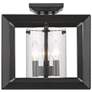 3_Golden Lighting Smyth 12" Matte Black 3-Light Square Ceiling Light more views