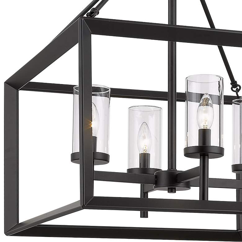 Image 2 Golden Lighting Smyth 21 inch Wide Matte Black 4-Light Chandelier more views