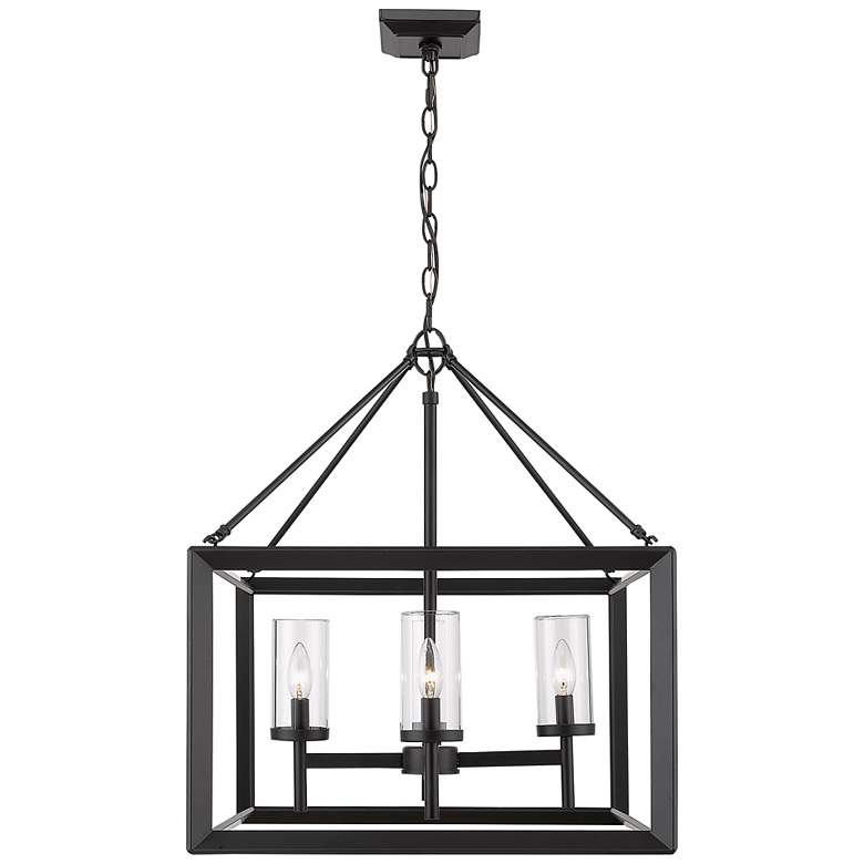 Image 3 Golden Lighting Smyth 21" Wide Matte Black 4-Light Chandelier more views
