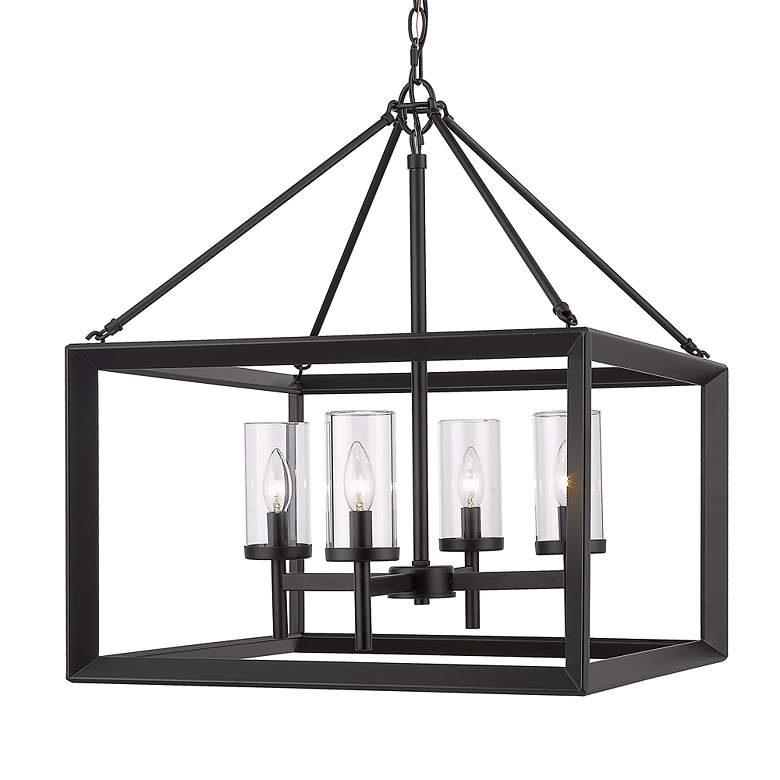 Image 4 Golden Lighting Smyth 21" Wide Matte Black 4-Light Chandelier more views