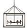 Golden Lighting Smyth 26 3/4" Bronze Open Cage Rectangular Chandelier