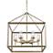 Golden Lighting Smyth 26 3/4" Gold 6-Light Open Square Chandelier