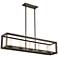 Golden Lighting Smyth 41" Bronze Rectangular Linear Kitchen Pendant