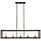 Golden Lighting Smyth 41" Wide Bronze Linear Cage Chandelier
