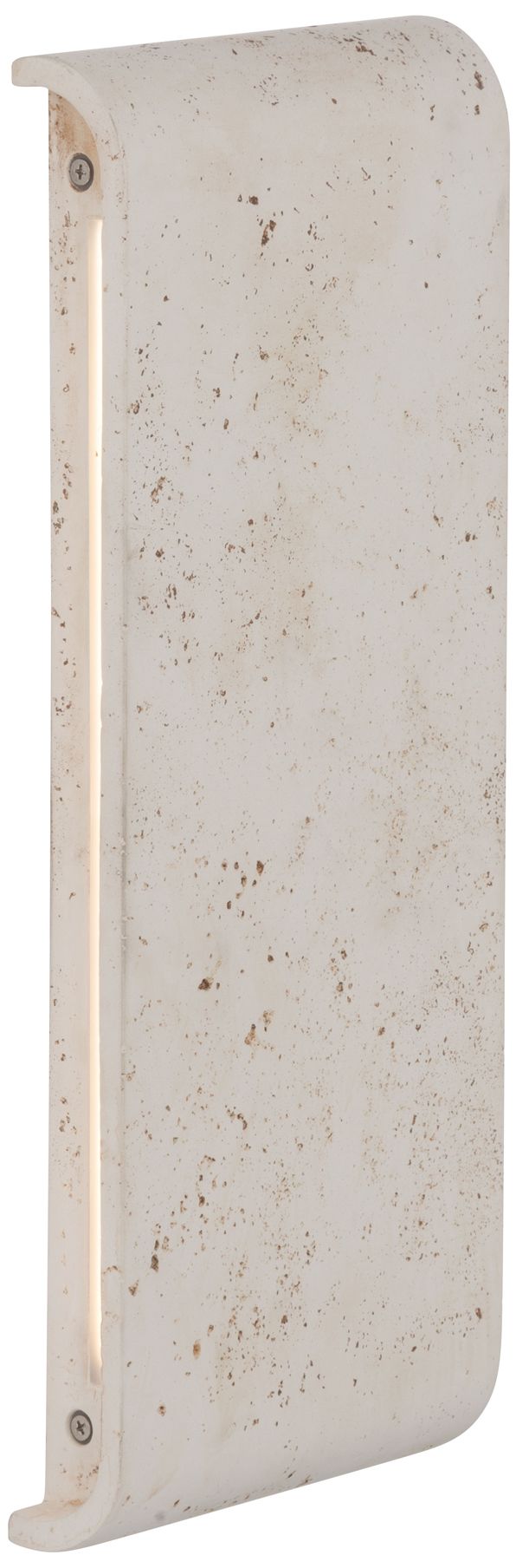 Golden Lighting Stela Integrated LED 16in Outdoor Wall in White Travertine