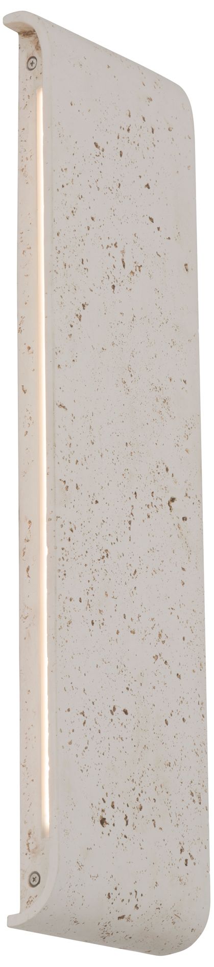 Image 5 Golden Lighting Stela Integrated LED 24in Outdoor Wall in White Travertine more views