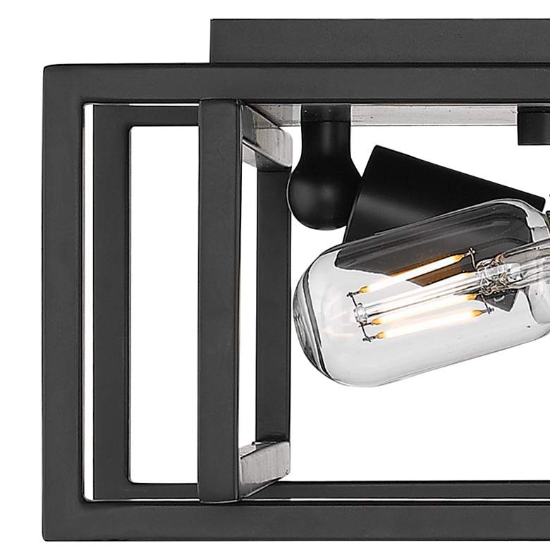 Image 3 Golden Lighting Tribeca 11 1/2" Wide Matte Black 2-Light Ceiling Light more views
