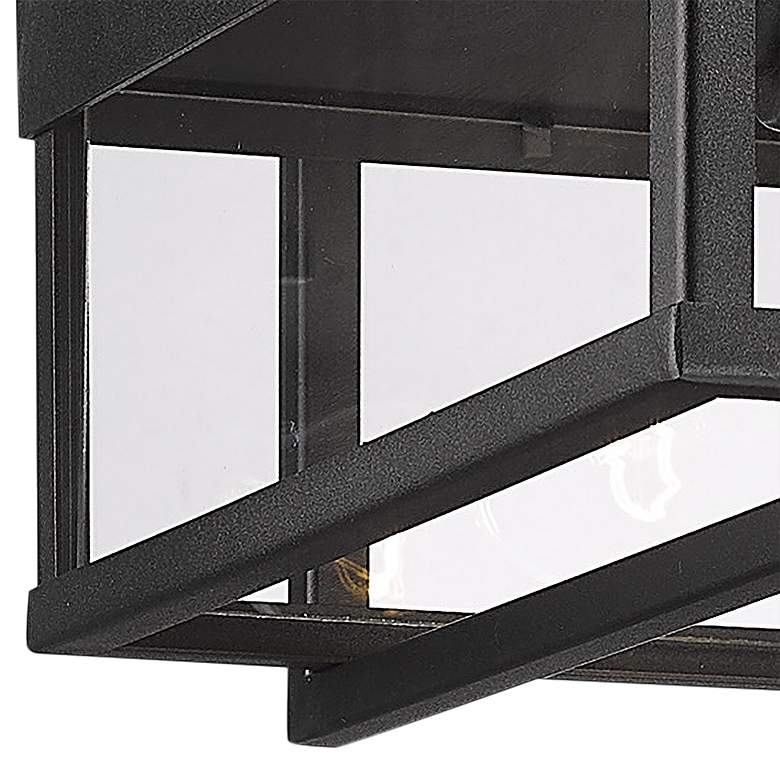 Image 3 Golden Lighting Tribeca 13" Square Black UV Outdoor Ceiling Light more views