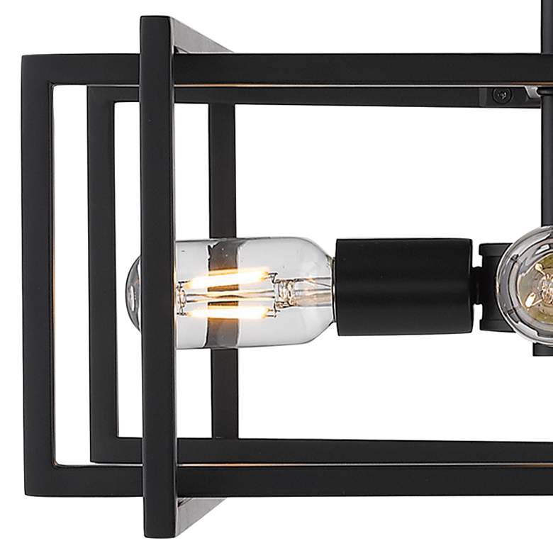Image 2 Golden Lighting Tribeca 15 1/2" Wide Matte Black 4-Light Ceiling Light more views
