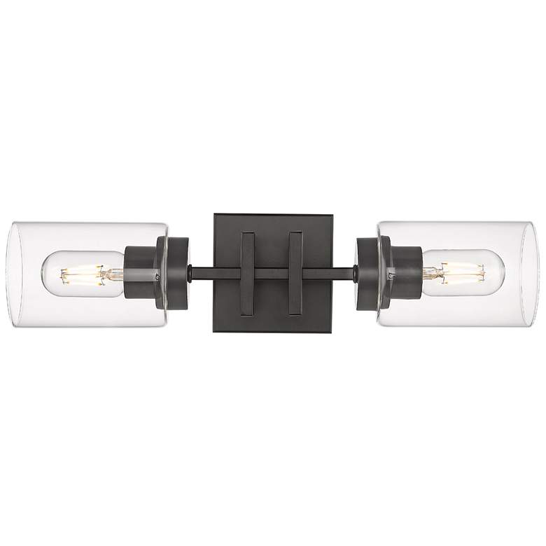 Image 3 Golden Lighting Tribeca 19" Wide Matte Black 2-Light Wall Sconce