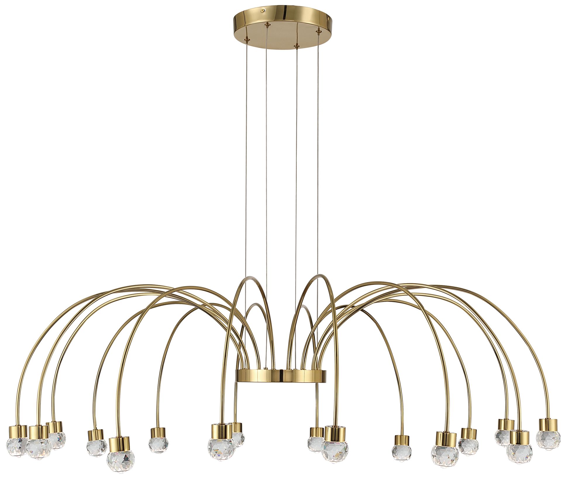 Image 3 Golden Lighting Vario Integrated LED 16 light Chandelier Gold more views