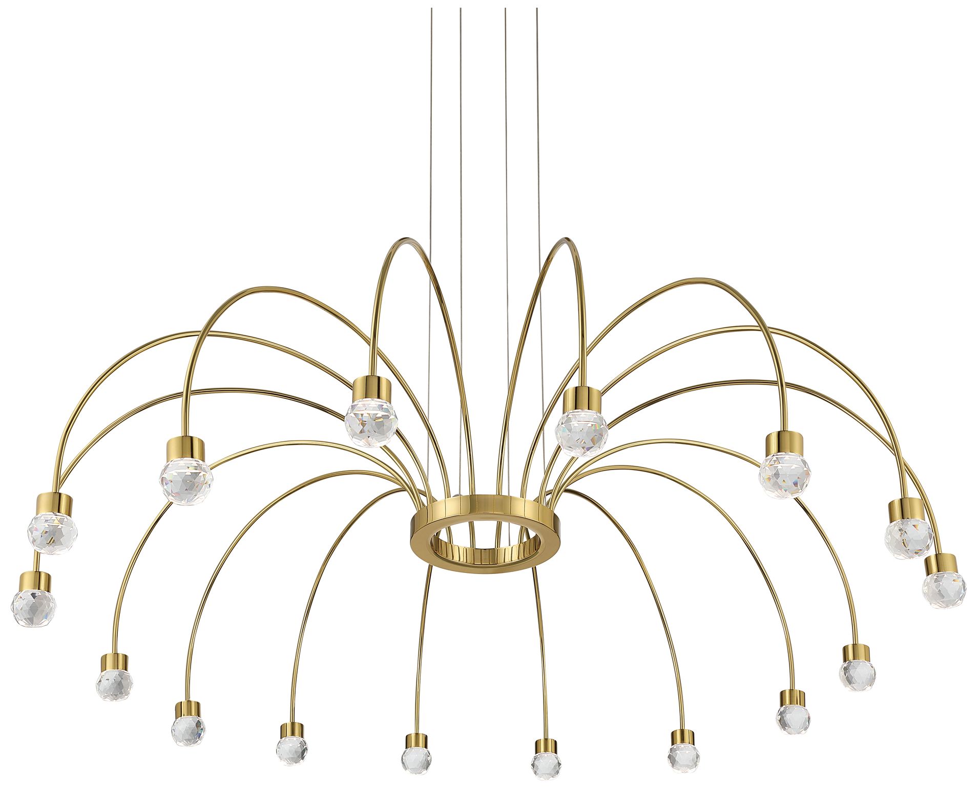 Image 7 Golden Lighting Vario Integrated LED 16 light Chandelier Gold more views