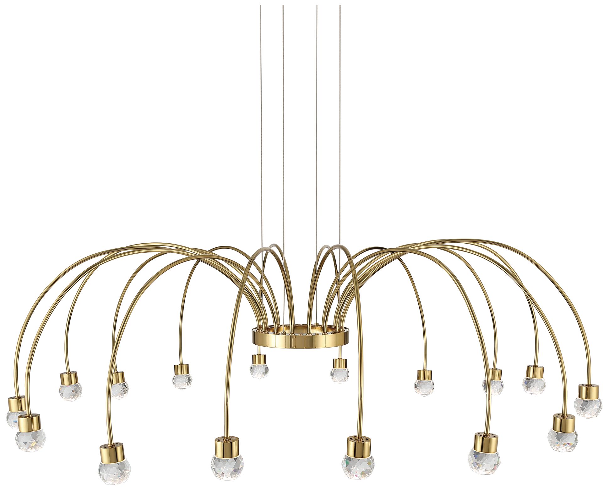 Golden Lighting Vario Integrated LED 16 light Chandelier Gold
