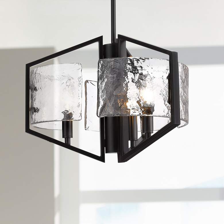 Image 1 Golden Lighting Varsha 16 3/4" Wide Matte Black Pendant Light