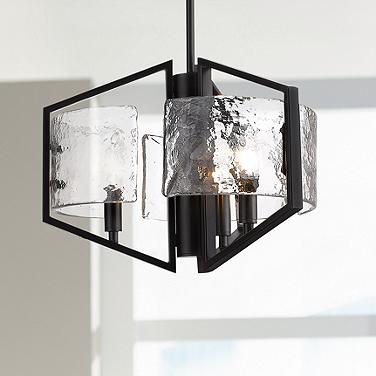 Golden Lighting Varsha 16 3/4" Wide Matte Black Pendant Light