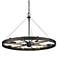 Golden Lighting Vaughn 32 1/2" 6-Light Natural Black Ring Chandelier