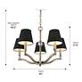 7_Golden Lighting Waverly 25" Aged Brass Silken Black Shade Chandelier more views