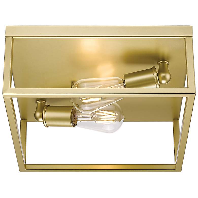 Image 4 Golden Lighting Wesson 12" Wide Olympic Gold 2-Light Ceiling Light more views