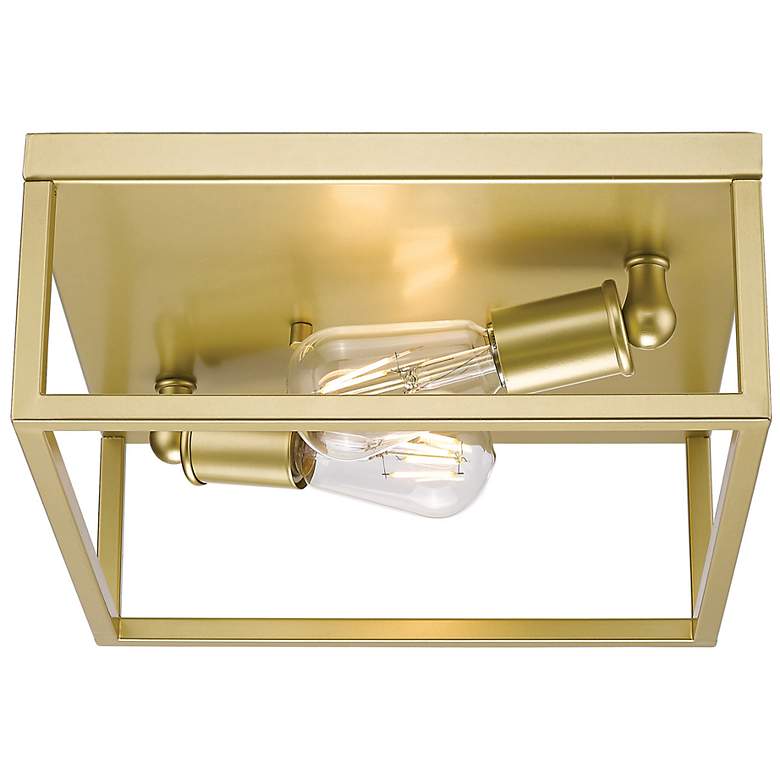 Image 5 Golden Lighting Wesson 12" Wide Olympic Gold 2-Light Ceiling Light more views