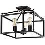 3_Golden Lighting Wesson 14" Matte Black Square 3-Light Ceiling Light