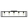 3_Golden Lighting Wesson 41" Wide Matte Black 5-Light Ceiling Light more views