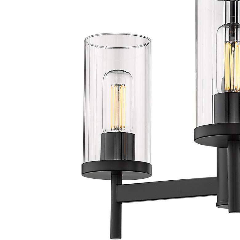 Image 2 Golden Lighting Winslett 19 1/2" Matte Black Clear Glass Chandelier more views