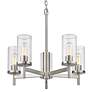 5_Golden Lighting Winslett 23 3/4" 5-Light Pewter Clear Glass Chandelier more views