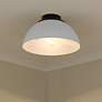 1_Golden Lighting Zoey 13 3/4" Matte Black and White Bowl Ceiling Light