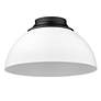 3_Golden Lighting Zoey 13 3/4" Matte Black and White Bowl Ceiling Light more views