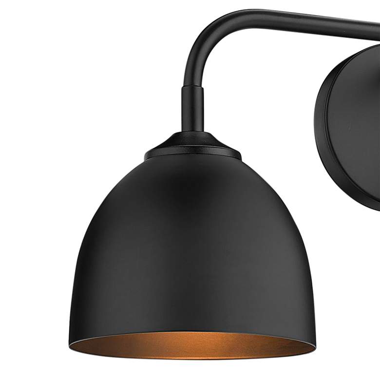 Image 3 Golden Lighting Zoey 24 1/2" Modern Matte Black 3-Light Bath Light more views