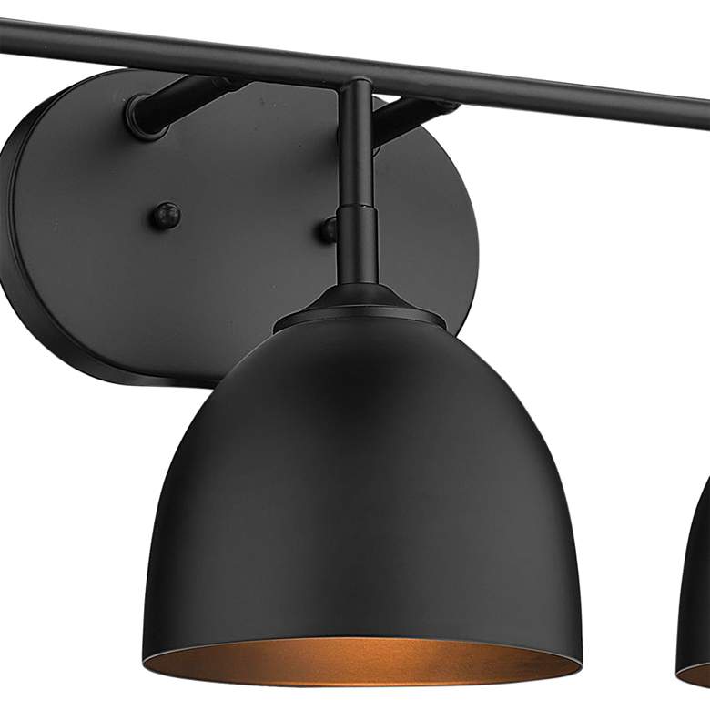 Image 4 Golden Lighting Zoey 24 1/2" Modern Matte Black 3-Light Bath Light more views
