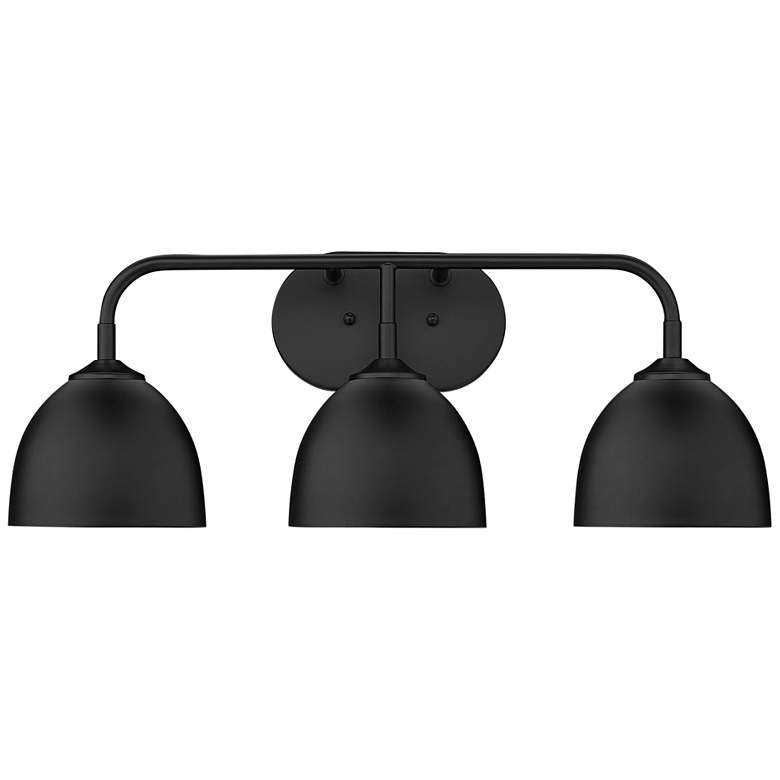 Image 5 Golden Lighting Zoey 24 1/2" Modern Matte Black 3-Light Bath Light more views