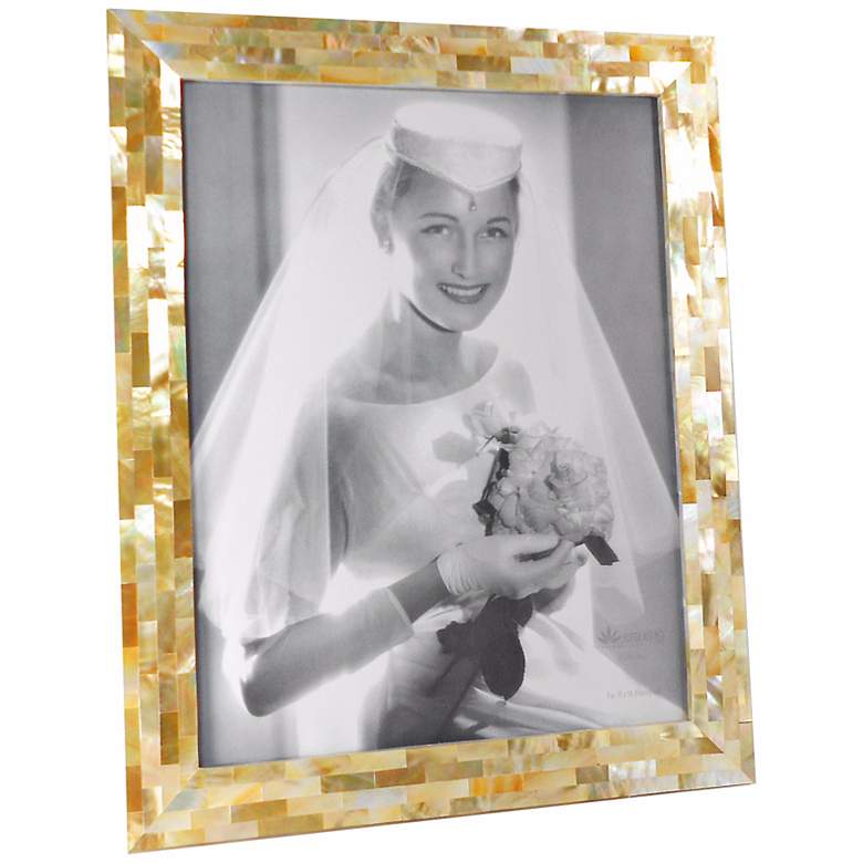 Image 1 Golden Mother of Pearl 11x14 Photo Frame
