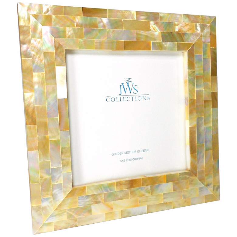 Image 1 Golden Mother of Pearl Shell 5x5 Photo Picture Frame