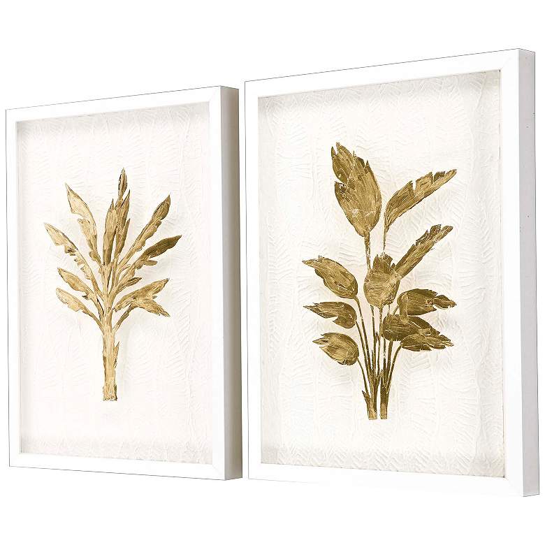 Image 2 Golden Palm I 22"W x 28"H Framed Art Set of 2 more views