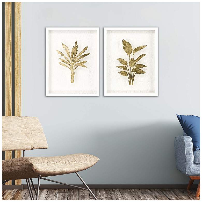Image 4 Golden Palm I 22"W x 28"H Framed Art Set of 2 more views