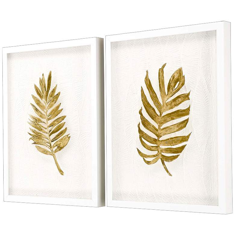 Image 2 Golden Palm II 22"W x 28"H Framed Art Set of 2 more views