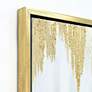 Golden Rain 40"H Textured Metallic Framed Canvas Wall Art in scene