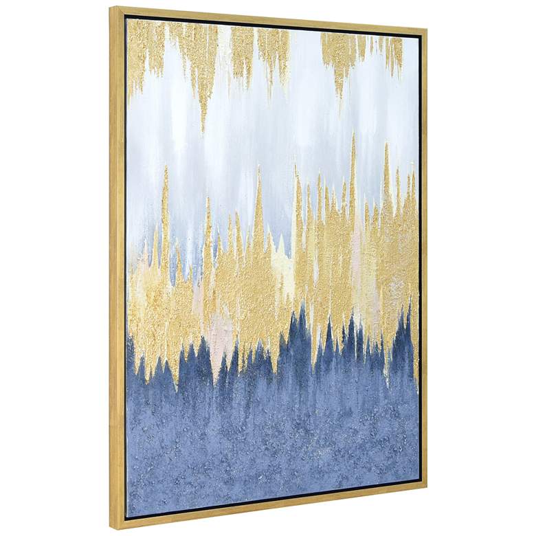 Image 7 Golden Rain 40"H Textured Metallic Framed Canvas Wall Art more views