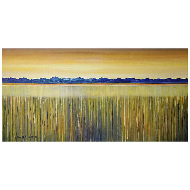Image 1 Golden Reeds 48" Wide All-Season Outdoor Canvas Wall Art
