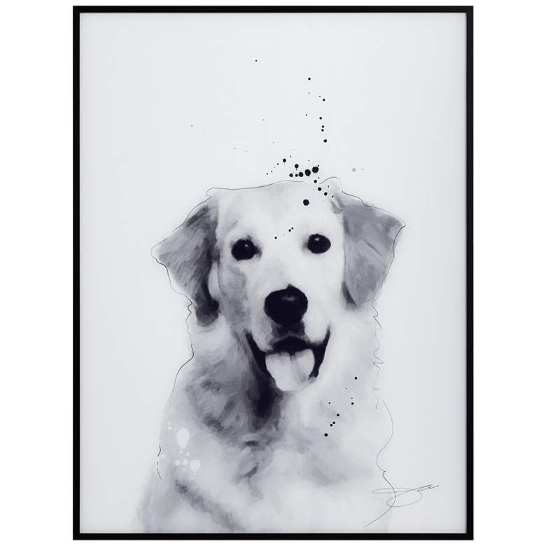 Image 2 Golden Retriever 24"x18" Printed Glass Framed Wall Art